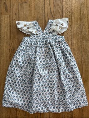 SOLD - DÔEN Little Nisha Dress Blue Floral Meadow 2 Year NWT